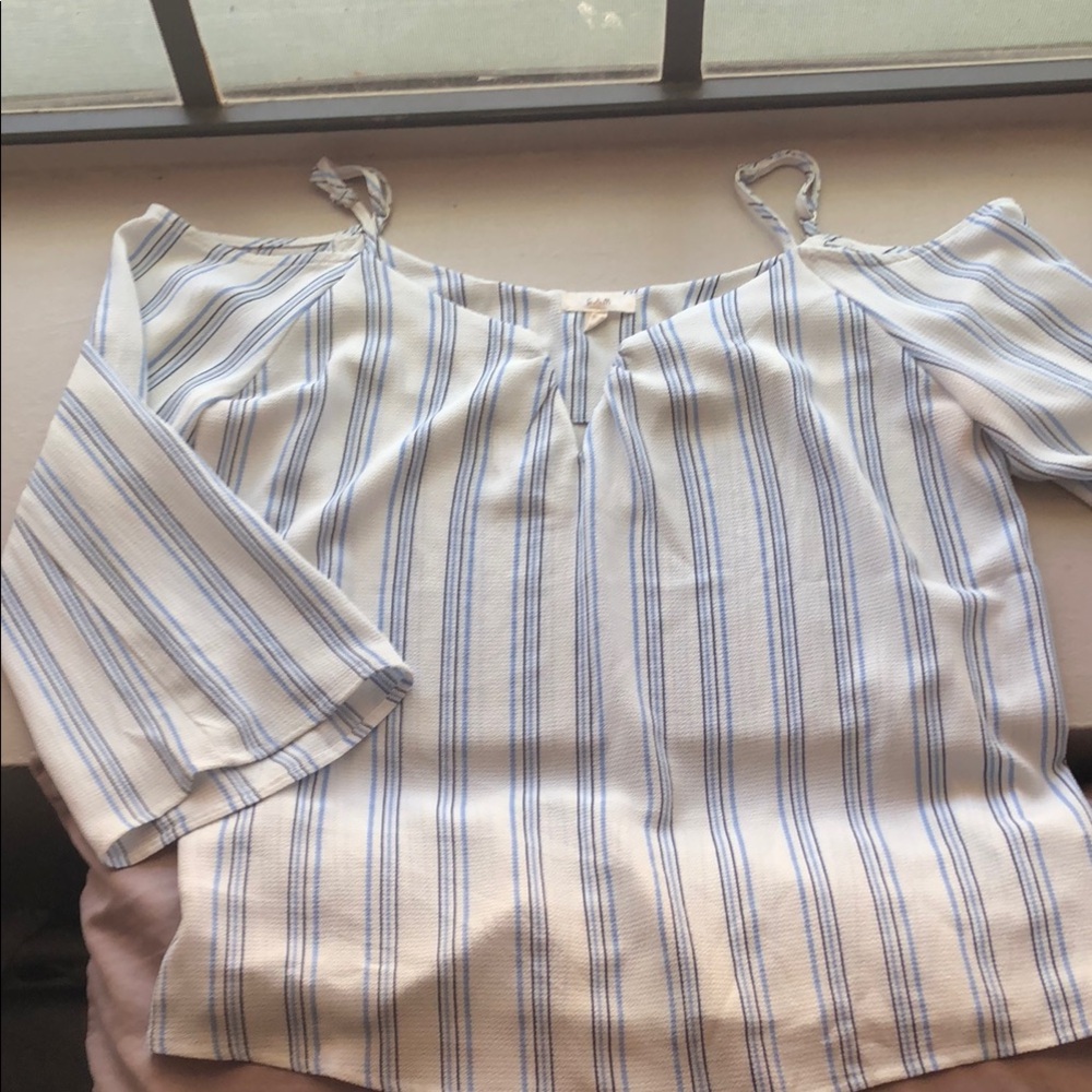 Striped Off-Shoulder Women's Top